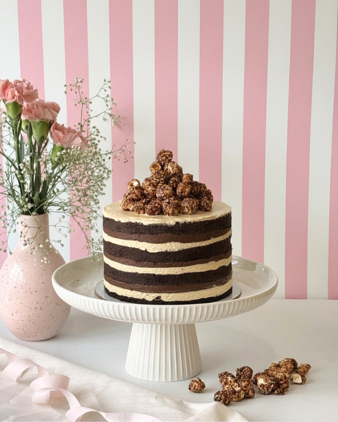 Caramel Popcorn Cake